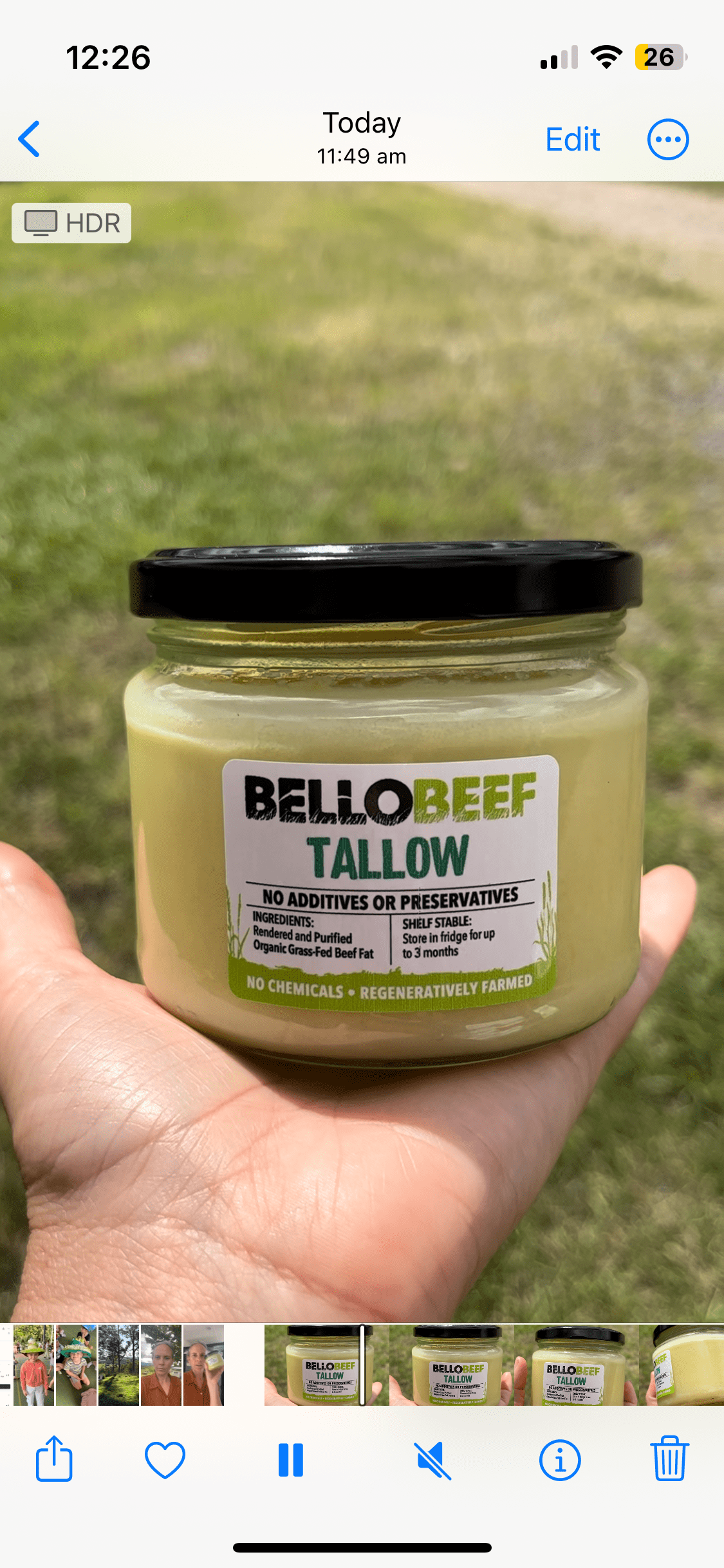Bello Beef 300ml (Glass Jar) Organic Tallow