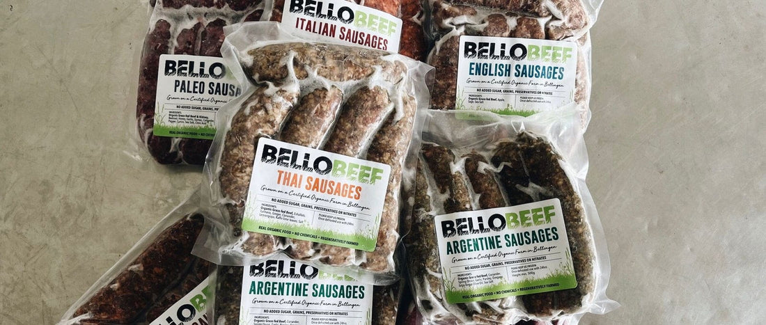 &quot;BIG Sausage&quot; Bello Beef Box 9kg-Levenvale Farm