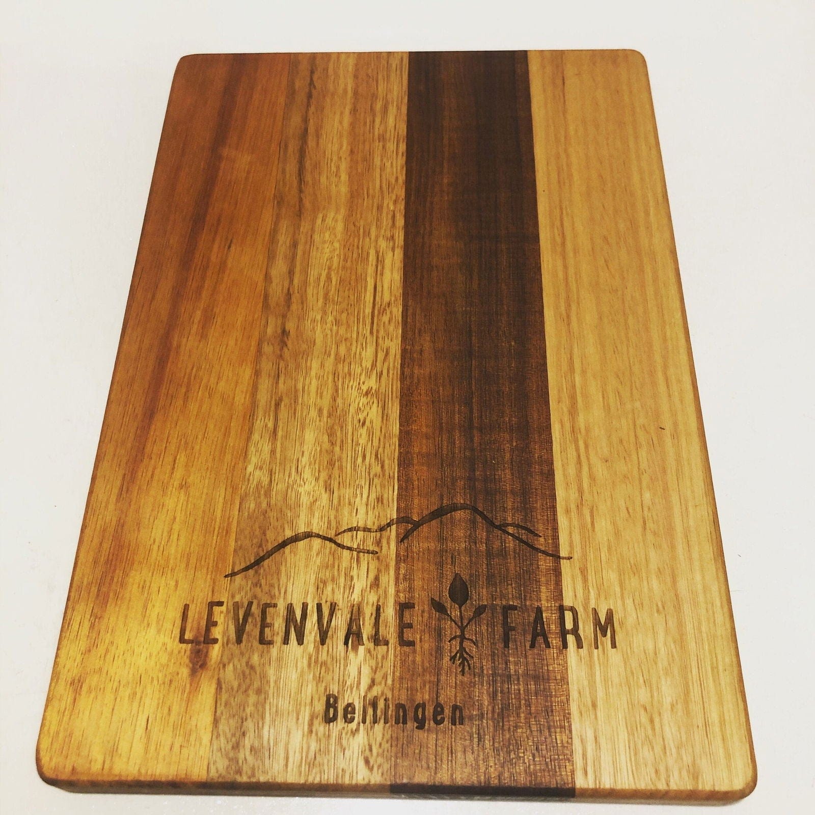 Levenvale Farm etched timber Bread Board-Levenvale Farm