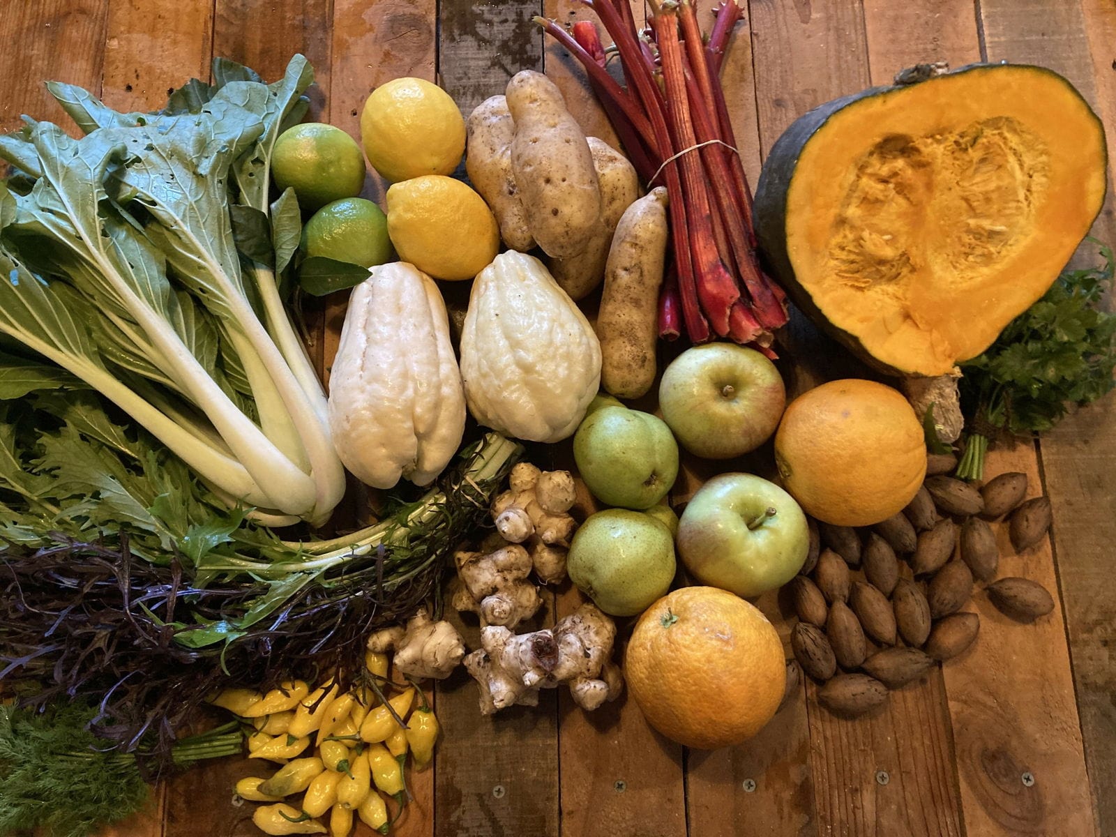 Organic Biodynamic Vegetables In Season Veggie Box