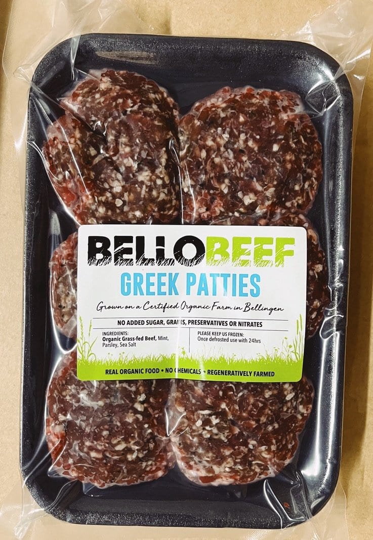 Organic Burger Patties - Greek-Levenvale Farm